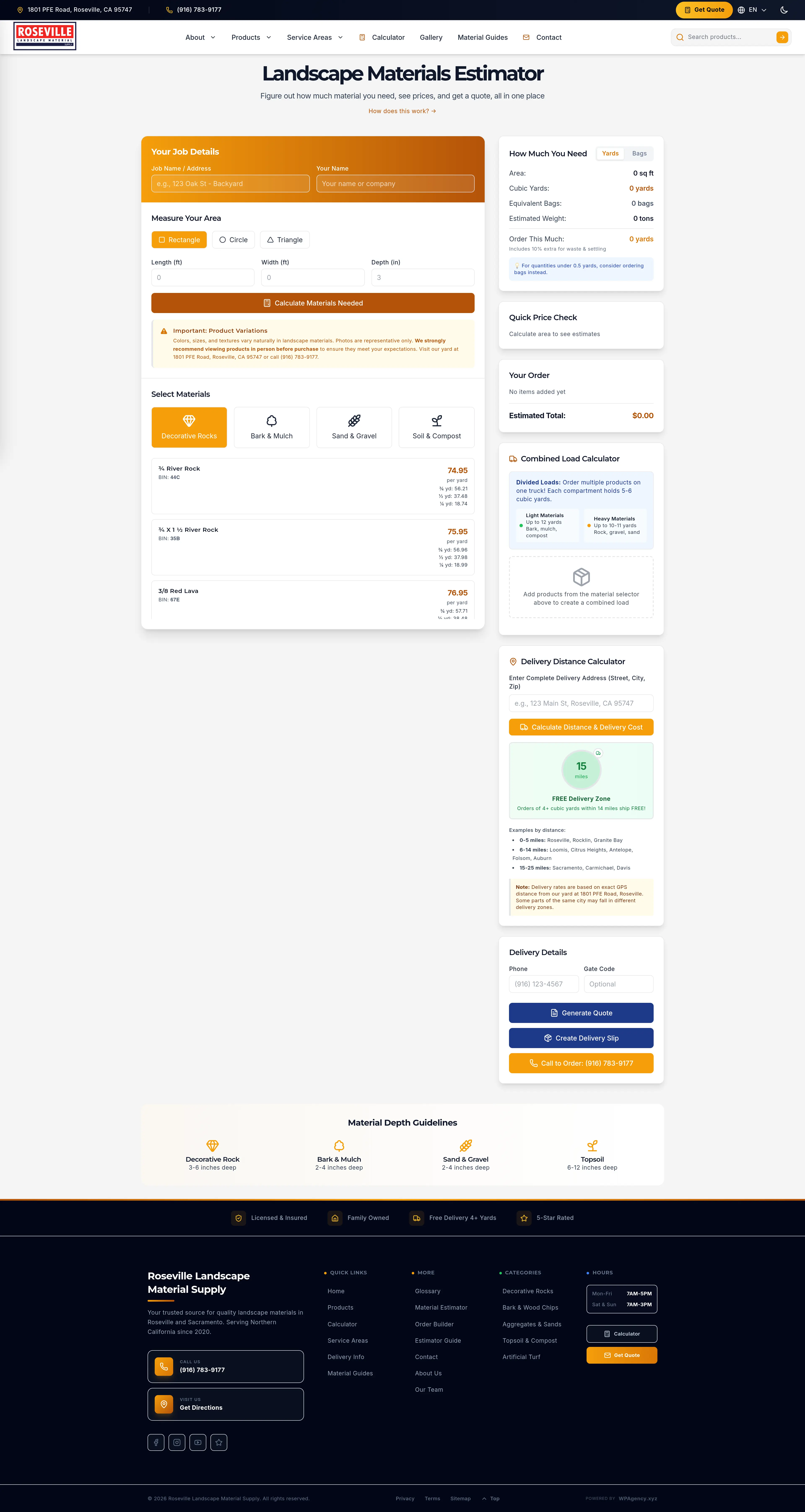The Order Builder add-to-list modal selecting unit, quantity, and notes for a material, with a live order summary